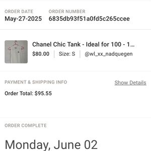 Chanel Chic Tank - xs